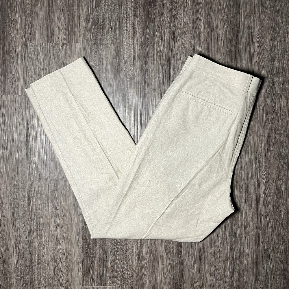 Abercrombie & Fitch Linen Blend Dress Pants Men's 36x34 Oatmeal Slim NWT